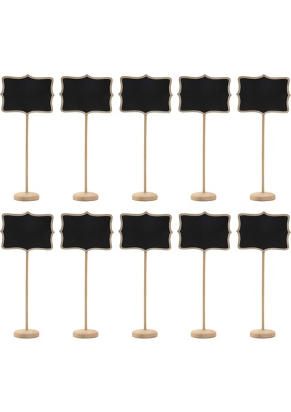 20 Paket Ahşap Mini Kara Tahta Işaretleri Stant ve Çıkartma ile Tahtalar Küçük Dikdörtgen Siyah Tahta (Yurt Dışından)