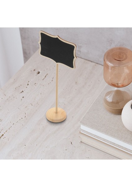 20 Paket Ahşap Mini Kara Tahta Işaretleri Stant ve Çıkartma ile Tahtalar Küçük Dikdörtgen Siyah Tahta (Yurt Dışından) fiyatları