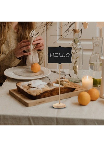 20 Paket Ahşap Mini Kara Tahta Işaretleri Stant ve Çıkartma ile Tahtalar Küçük Dikdörtgen Siyah Tahta (Yurt Dışından) modelleri