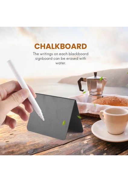 20 Adet Mini Kara Tahta Tabelaları A Şeklinde Kara Tahta Tabloları Açık Büfe Etiketleri Pvc Beyaz Tebeşir Işaretleyicileri ile Silinebilir Tahtalar (Yurt Dışından) fırsatları