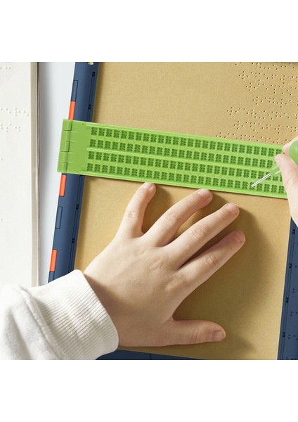 4 Satır 28 Hücreler Braille Slate Braille Yazma Slate Plastik Braille Kayrak Kiti Yeşil (2) (Yurt Dışından) modelleri