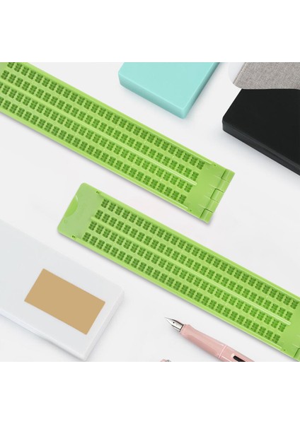 4 Satır 28 Hücreler Braille Slate Braille Yazma Slate Plastik Braille Kayrak Kiti Yeşil (2) (Yurt Dışından) indirimleri