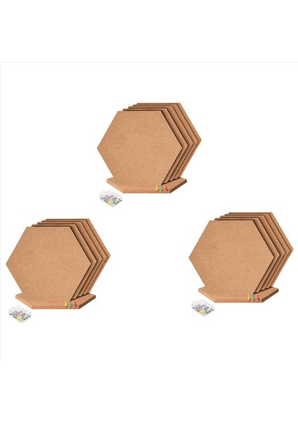 18PCS Hexagon Cork Tahtası Fayans Duvar Not Kartları Için Kendi Yapışkan Kalın Mantarlar Pin Board Dekoratif Bülten Kurulu (Yurt Dışından)