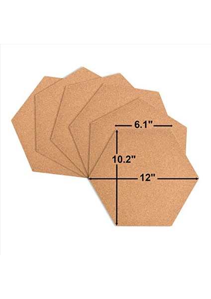 18PCS Hexagon Cork Tahtası Fayans Duvar Not Kartları Için Kendi Yapışkan Kalın Mantarlar Pin Board Dekoratif Bülten Kurulu (Yurt Dışından) fiyatları
