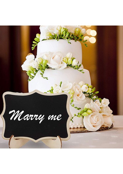 Mini Kara Tahta Tabelaları 60 Paket Çerçeveli Küçük Kara Tahta Etiketleri Şövale Standı Masa Numaraları Için Ahşap Tahta (Yurt Dışından) indirimleri