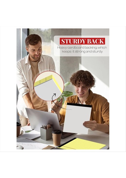 6 Paket Sarı Not Pedleri 8 5 x 11 75 Inç Dar Yönlendirilmiş Çizgili Yazma Not Pedleri Sarı Kağıt Pads College Koleji Not Ped (Yurt Dışından) fiyatları