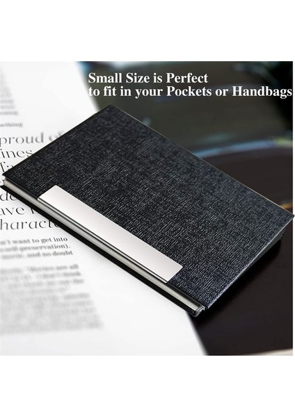 Kadınlar/erkekler Için Profesyonel Kartvizit Sahibi 4pcs Pu Deri Metal Kredi Kartı Tutucu Rfıd Engelleme Kart Sahibi (Yurt Dışından) indirimleri