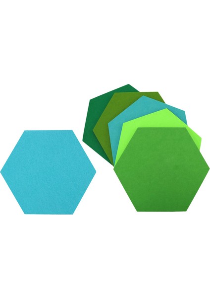 10 Pcs Altıgen Keçe Tahtası Altıgen Keçe Duvar Çıkartması Çok Faklamlı 3D Dekoratif Ana Mesaj Panosu Kendinden Yapışkan Çocuk Odası Süpürgelik 5 Pcs Blue Serisi ve 5pcs Yeşil Serisi (Yurt Dışından)