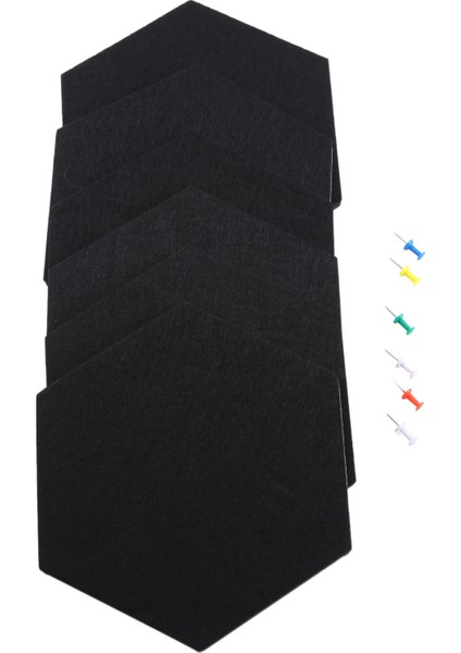 6 Paket Keçe Notu Dekoratif Bildirim Tahtası Altıgen Bülten Tahtası Keçe Tahtası Karoları Fotoğraflar Için Pin Tahta Duvar Dekoru Notlar (20 x 17 Cm) (Yurt Dışından) fiyatları