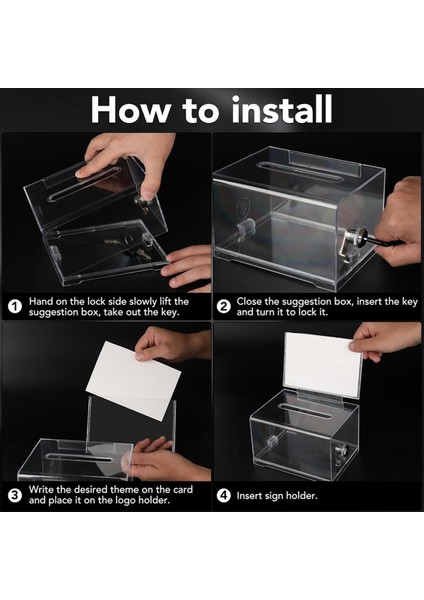 5 Paket Akrilik Bağış Kutusu Kilitli Işaret Tutucu ile Temiz Oy Müzesi Bağış Toplama Için Öneri Kutusu (Yurt Dışından) indirimleri