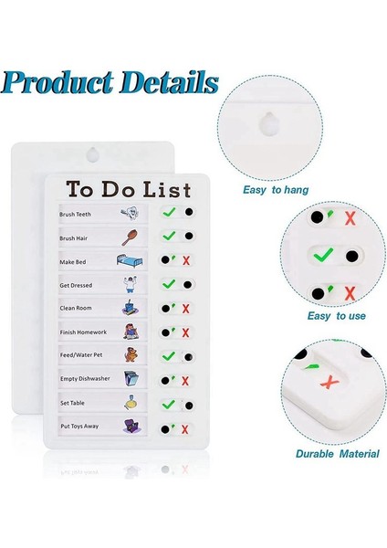 3 Memo Panosu Paket Çıkarılabilir Plastik Şey Grafiği Yapılacaklar Listesi 40 Kağıt ile Sürgülü Panolar (Yurt Dışından) fiyatları