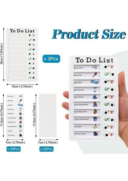 3 Memo Panosu Paket Çıkarılabilir Plastik Şey Grafiği Yapılacaklar Listesi 40 Kağıt ile Sürgülü Panolar (Yurt Dışından) modelleri