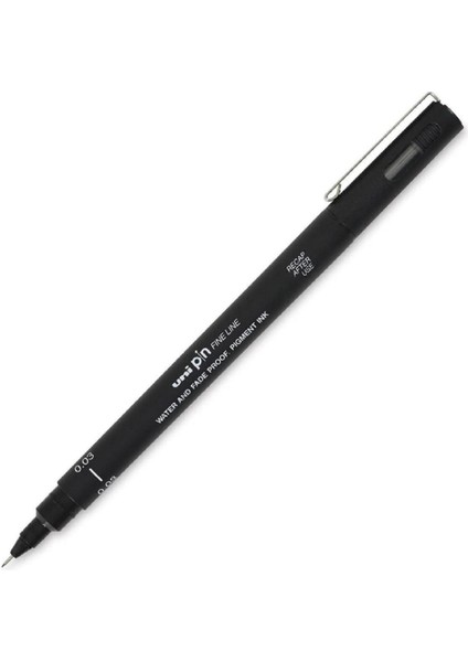 Pin 0.03 Fine Line Akrilik Uçlu Teknik Çizim Kalemi Siyah
