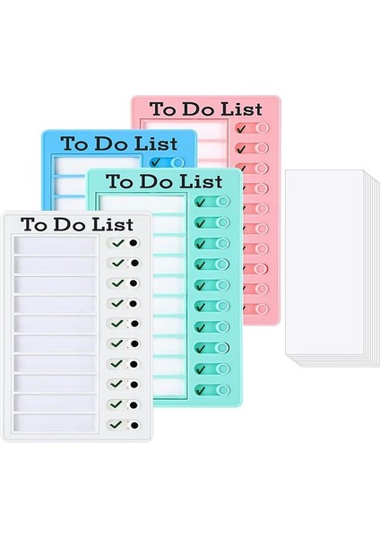 4pcs Yapılacak Liste Kuru Sökme Memo Listesi Listesi Kartı Şarkısı Grafiği Rv Liste Kartı 10 Kuru Sefer Kağıdı (Yurt Dışından)