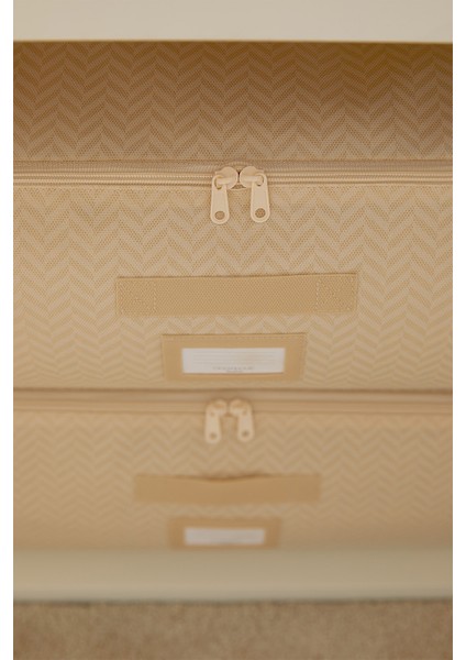 3 Adet Mega Boy Bej Balıksırtı Baza Altı Yastık Yorgan Kazak Hurcu, Hurç 74x46x22 cm indirimleri