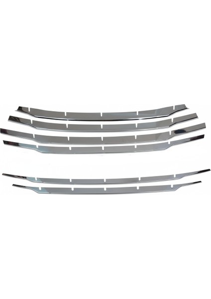 Ford Courier Uyumlu Ön Panjur Krom 6 Parça 2014 - 2017 Arası Modeller İçin
