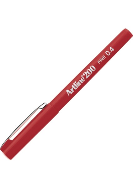 200 Fine 0.4 Fineliner Keçeli Kalem Kırmızı