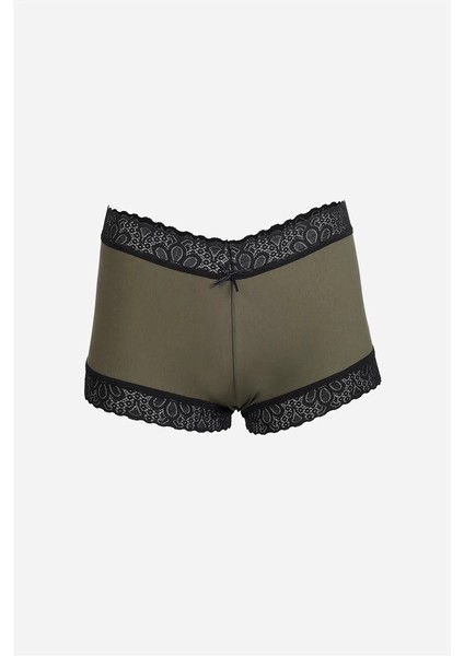 Kadın Pamuklu 2li Boxer Haki fiyatları