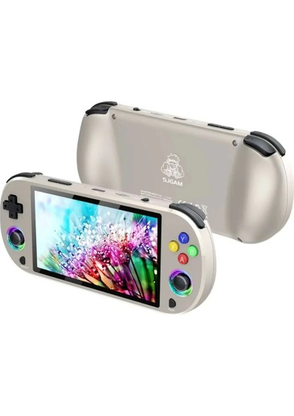 M22 Pro Retro Oyun Konsolu 5.0 ’’ıps Ekran Dahili 20000+ Oyun Emülatörleri Rgb LED Joystick