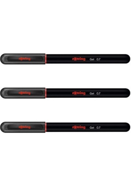 Jel Mürekkepli Tükenmez Kalem Siyah 3'lü