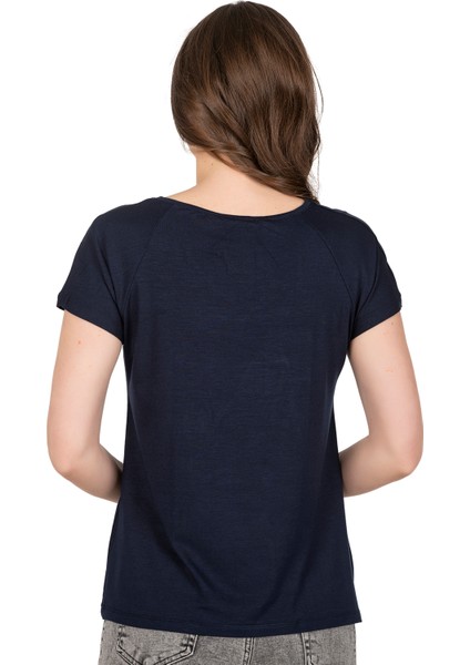 Özkan 25501 Kadın Vorteks Viskon Premium Kumaş Örme Bluz Önü Baskılı Likralı V Yaka Kısa Kollu fiyatları