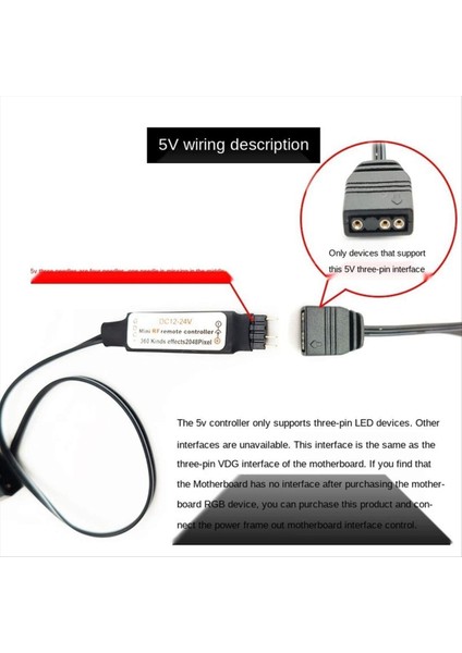 3x Bilgisayar Fan Aydınlatma Efekt Kontrolörü 5V 3-PIMLI/12V 4 Pimli Rgb Ekipman Tel Kontrolü/uzaktan Kontrolör Açık/kapalı (Yurt Dışından) fırsatları