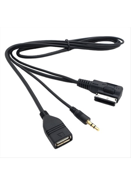3 5mm Aux Audio Cable Müzik Mdı Amı Mmı Arayüz Audi A8L Q7 A3 A4L A5 A1 S5 Q5 Için USB Şarj Cihazı (Yurt Dışından)