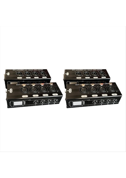 2pair 4 Kanallı 3 Pimli Xlr Ses ve Dmx Ağ Kablosu Genişletici DMX512 Ağ Sinyali Genişletici 2 Erkek+2 Kadın (Yurt Dışından)