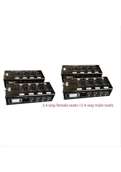 2pair 4 Kanallı 3 Pimli Xlr Ses ve Dmx Ağ Kablosu Genişletici DMX512 Ağ Sinyali Genişletici 2 Erkek+2 Kadın (Yurt Dışından) fiyatları