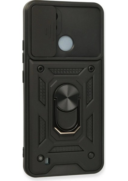 Realme C11 2021 Kılıf Pars Lens Yüzüklü Silikon - Siyah modelleri