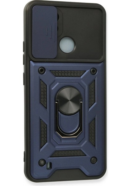 Realme C11 2021 Kılıf Pars Lens Yüzüklü Silikon - Lacivert fiyatları