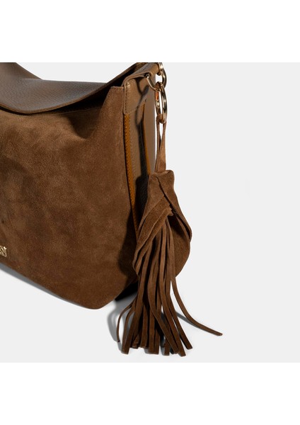 Kadın Vizon Püskül Aksesuarlı Omuz Çantası fırsatları