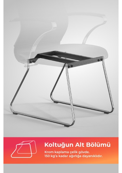 Sit Well Bekleme Koltuğu | Krom Ayaklı, Bel Destekli, Deri, Siyah, Toplantı Sandalyesi -326.5D.1.6A4 indirimleri