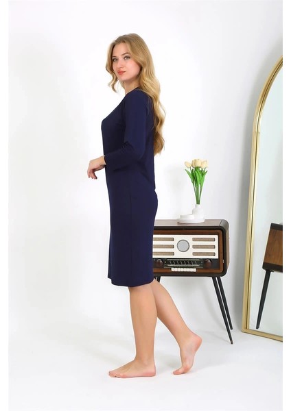 Pamuk Ev Elbisesi Tunik Gecelik Lacivert fiyatları