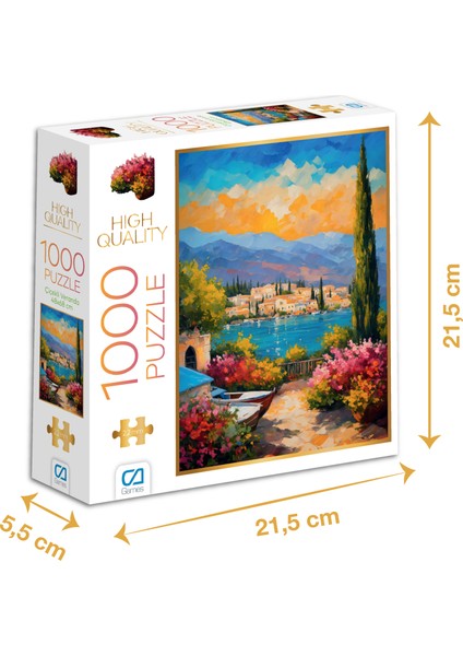 Çiçekli Veranda - 1000 Parçalı Puzzle - 48 x 68 cm