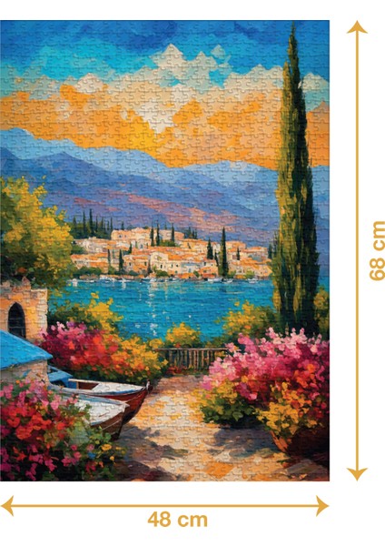 Çiçekli Veranda - 1000 Parçalı Puzzle - 48 x 68 cm fiyatları