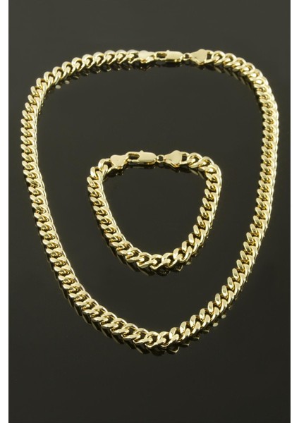 Xuping Düz Zincir Lüks Çelik Kolye Seti