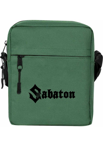 Sabaton Logo Omuz Çantası Fermuarlı Yeşil Renk