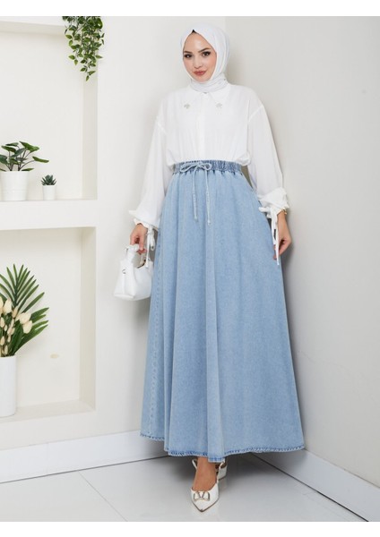 Beli Lastikli Ipli Kot Kloş Etek