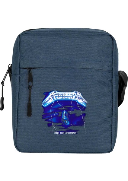 Metallica Ride The Light Omuz Çantası Fermuarlı Lacivert Renk