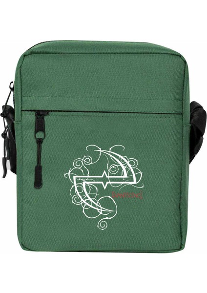 Evanescence Logo Omuz Çantası Fermuarlı Yeşil Renk