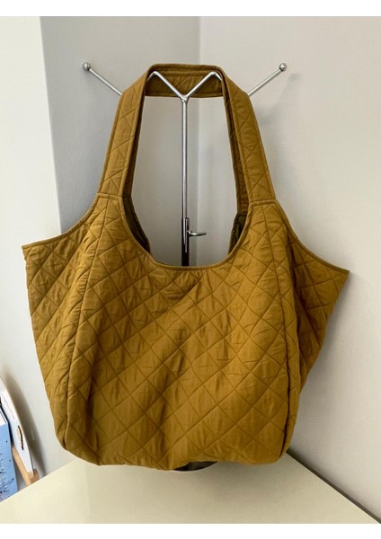 Kapitone Baklava Desenli Kumaş Çanta fırsatları