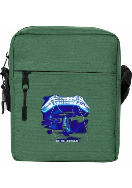 Metallica Ride The Light Omuz Çantası Fermuarlı Yeşil Renk
