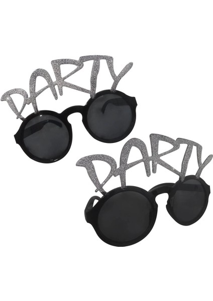 Gümüş Simli Party Yazılı Parti Gözlüğü Show 15X7 cm fiyatları