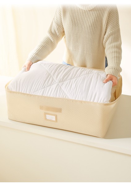 Büyük Boy Bej Balıksırtı Baza Altı Yastık Yorgan Kazak Hurcu, Hurç 62x46x22 cm fiyatları