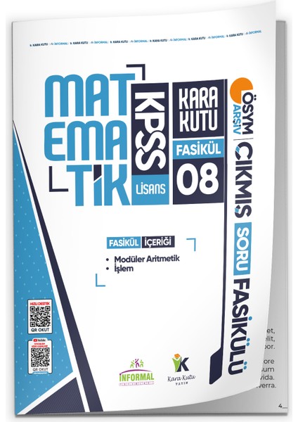 2026 KPSS MATEMATİK Kara Kutu 8li Fasikül SETİ ÖSYM Çıkmış Soru Bankası Çözümlü Modülü PAKET