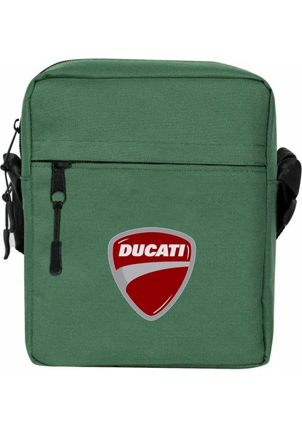 Ducati Multistrada Logo Omuz Çantası Fermuarlı Siyah Renk