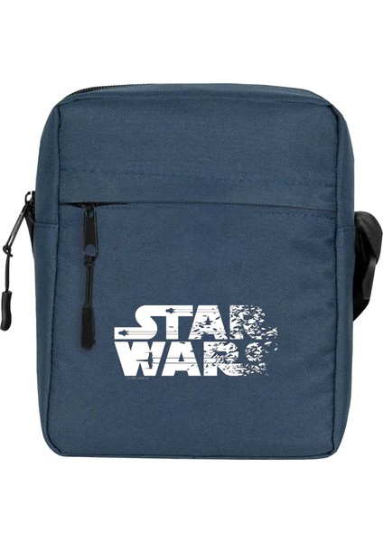 Star Wars Logo Omuz Çantası Fermuarlı Lacivert Renk