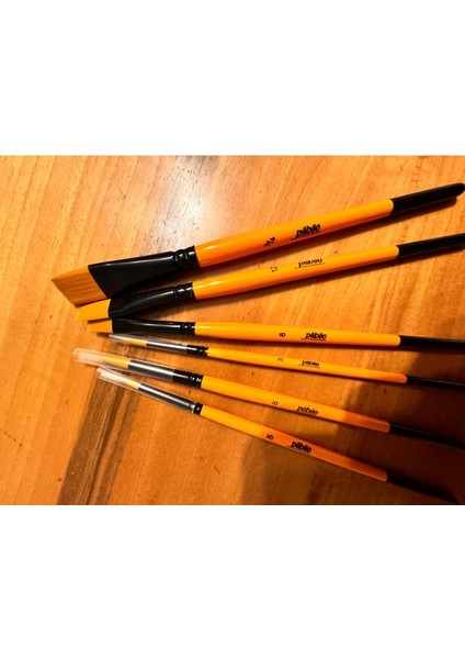 6 Lı Fırca Seti 1 Düzkesit 3/4-12-8--No: 3,5,8 Özel Boya Fırcası fiyatları