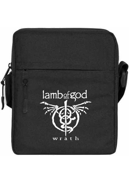 Lamb Of God Wrath Omuz Çantası Fermuarlı Siyah Renk